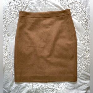 J.Crew Wool No.2 Pencil Skirt - Camel/Tan